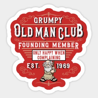 Grumpy Old man Club Sticker